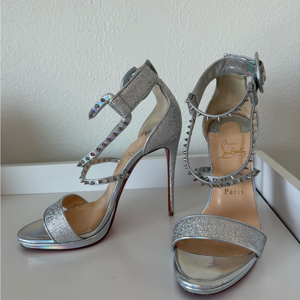 Christian Louboutin Silver Choc Lux 120